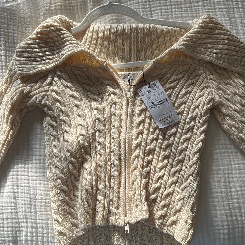 Cream Cable Knit Sweater